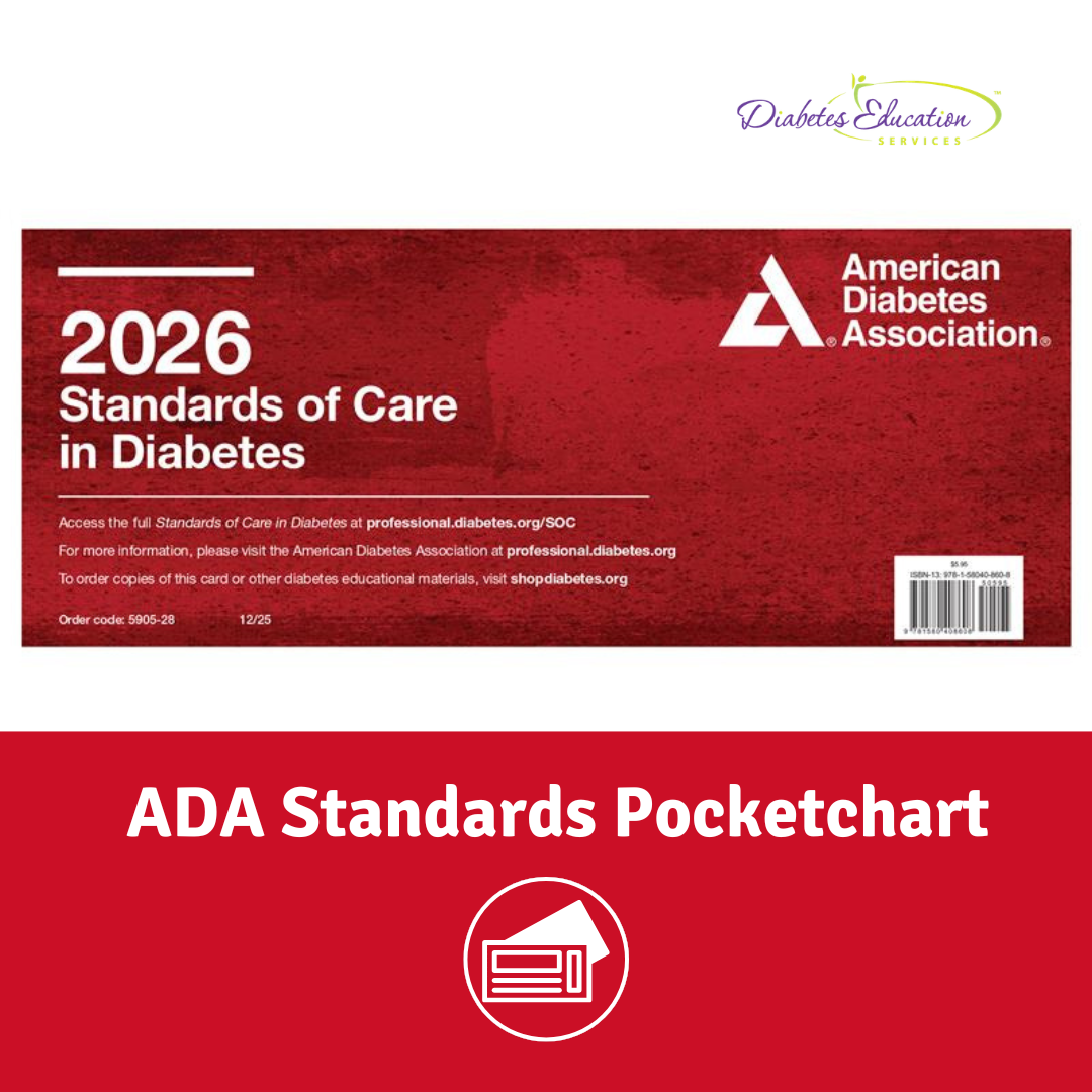 ADA 2026 Standards of Care Pocket Chart | Quick Reference Guide