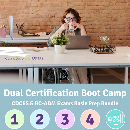 Dual Cert Boot Camp | CDCES & BC-ADM Exams | 60+ CEs
