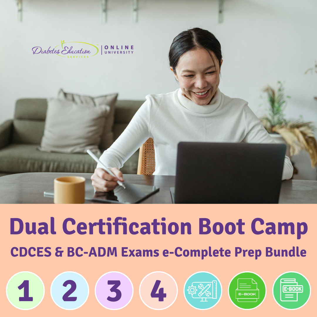 Dual Cert Boot Camp | CDCES & BC-ADM Exams | 60+ CEs