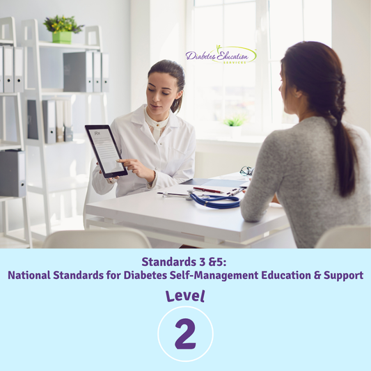 Level 2 | Standard 3 & 5: National Standards for Diabetes Self-Management Education and Support | 1.75 CEs