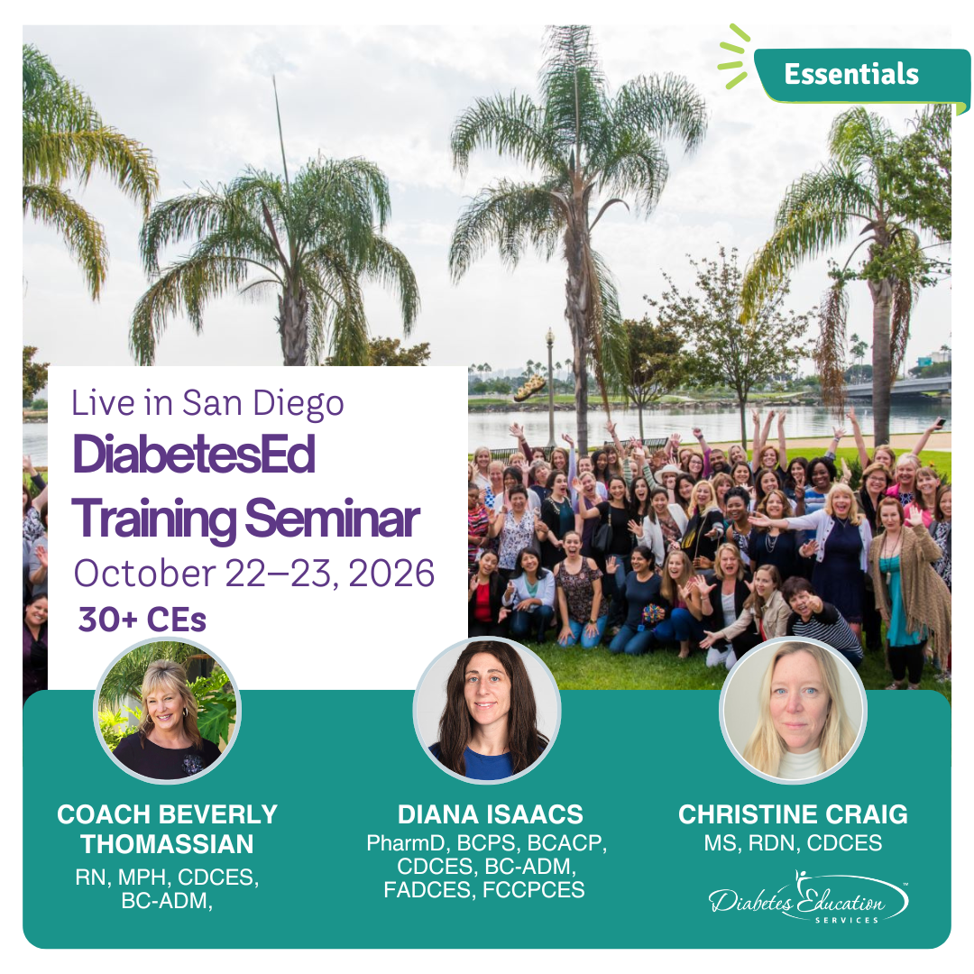 DiabetesEd Live in San Diego: ADA Standards Boot Camp, Tech, Meds & MNT | Oct. 22–23, 2026 | Earn 30+ CEs